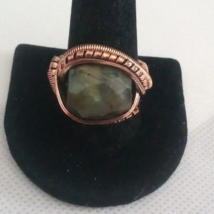 Beautiful faceted one of a kind labradorite man's dress ring Size 10🎁😊